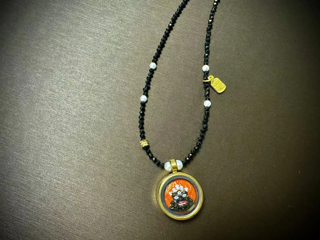 【灰姑娘原创】水晶擦擦扎基黑天黄财颈链M3051（拍下备注）