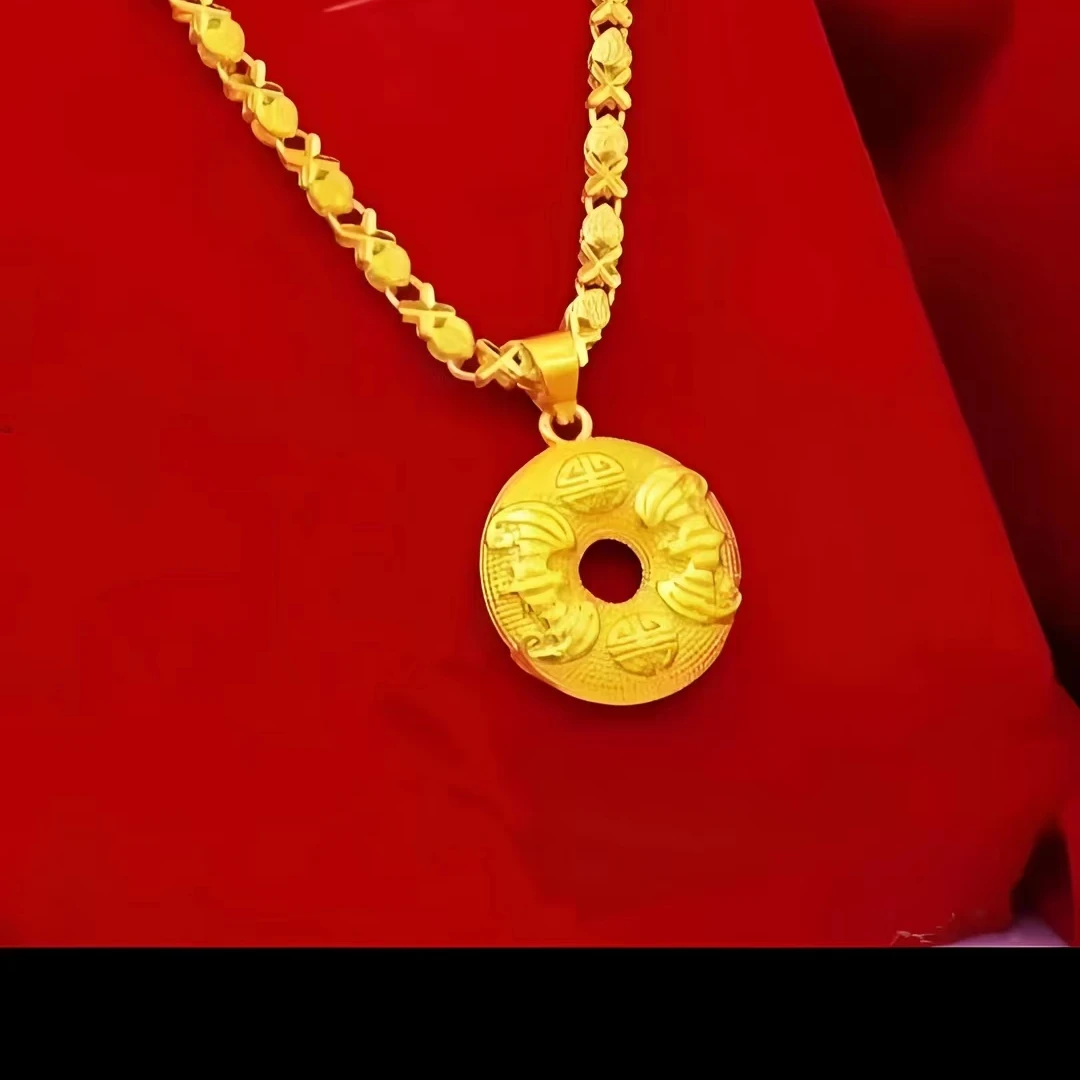 合金项链 2024新款平安扣项链时尚气质女款精美