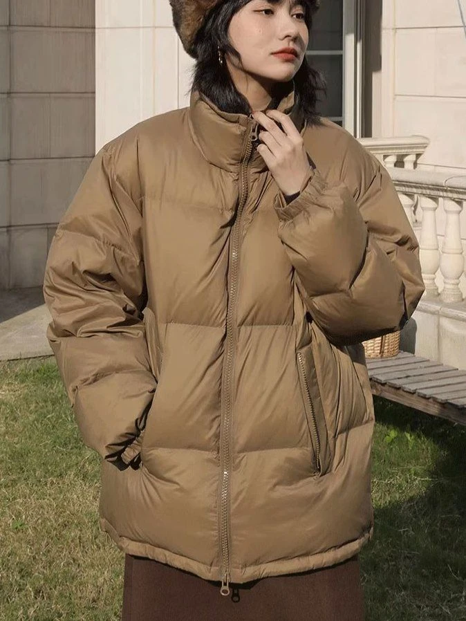 雪中飞羽绒服特大码300斤胖MM加厚羽绒服2023秋冬宽松保暖立领时