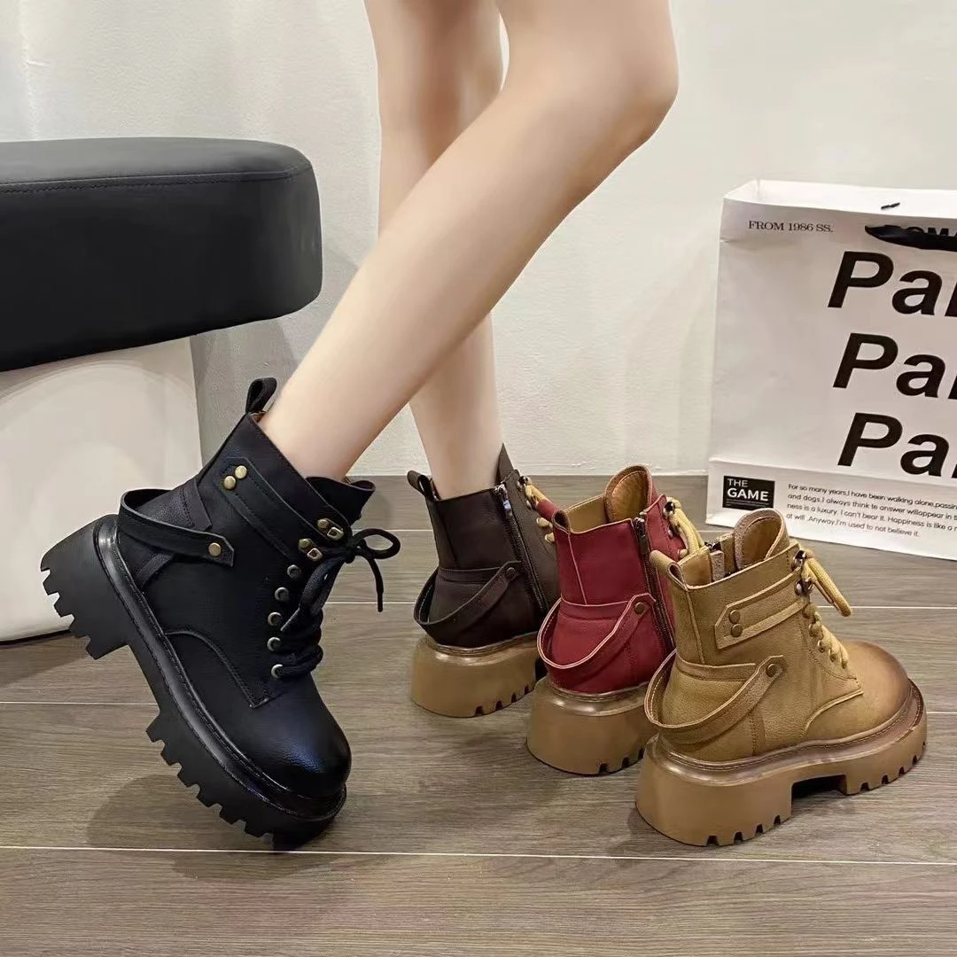 厚底时尚马丁靴（1061 1062）加绒休闲加厚大棉大黄蜂新疆包邮百搭