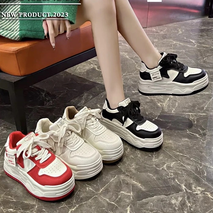 （新疆包邮）厚底增高板鞋松糕爆款女鞋百搭休闲小白鞋子2702