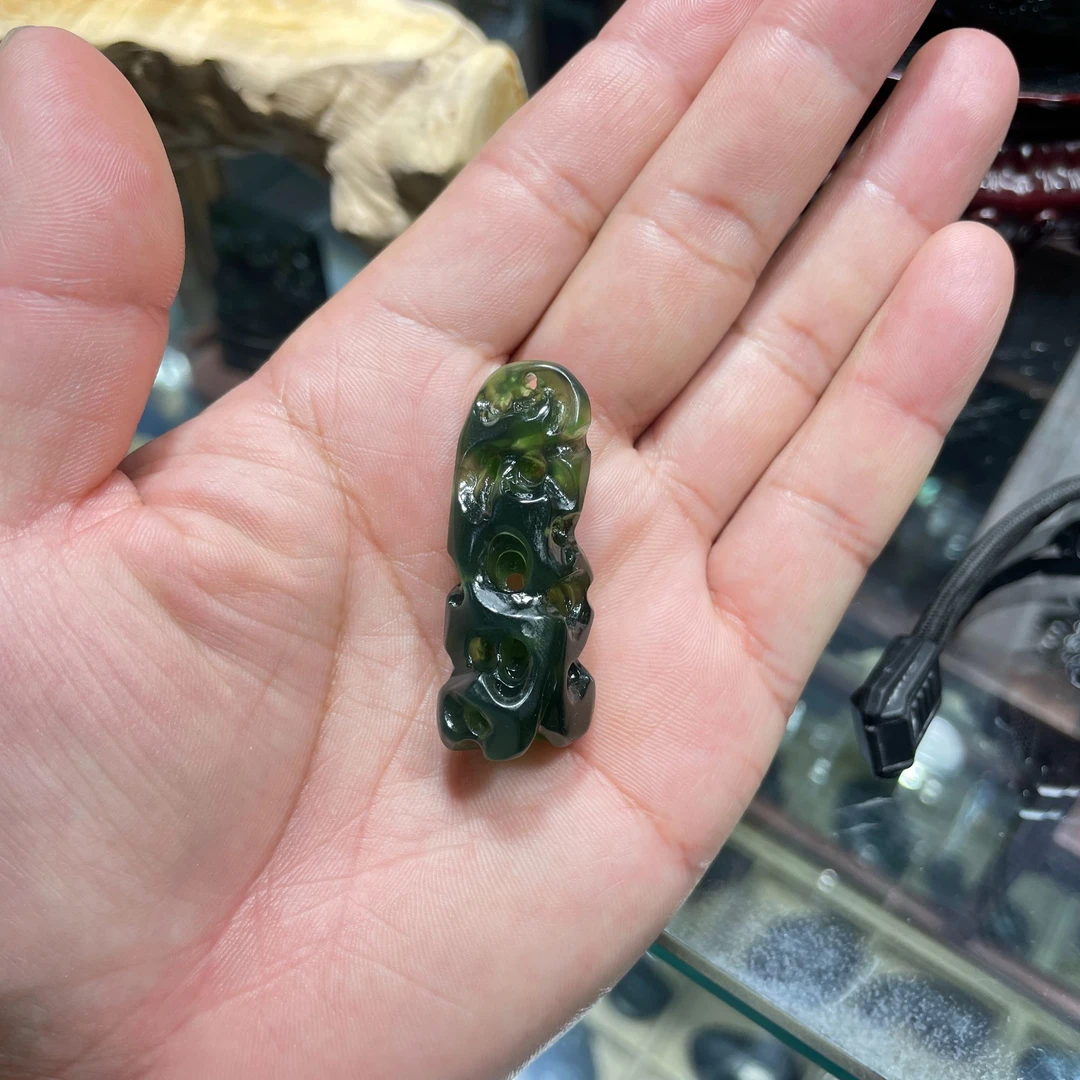 泰山玉 太湖石寓意 时来运转高冰冰透形状可爱