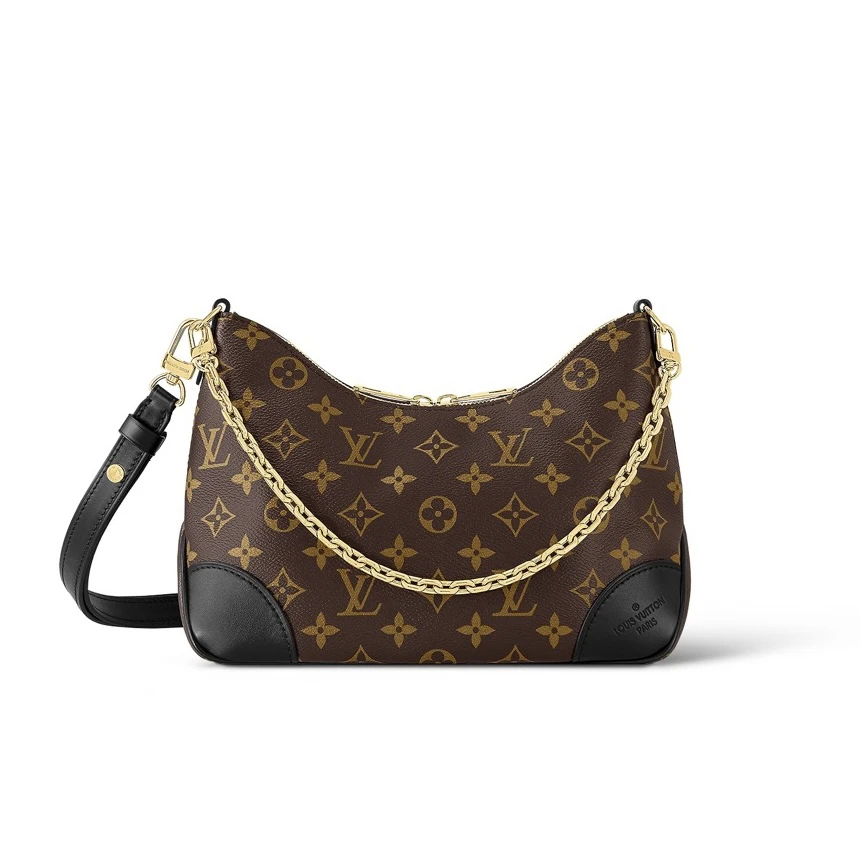 未使用 LouisVuitton/路易威登 黑牛角包斜挎包/公价20500