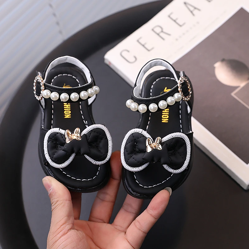 2024新款夏季韩版软底女童公主鞋透气婴儿鞋防滑宝宝鞋凉鞋