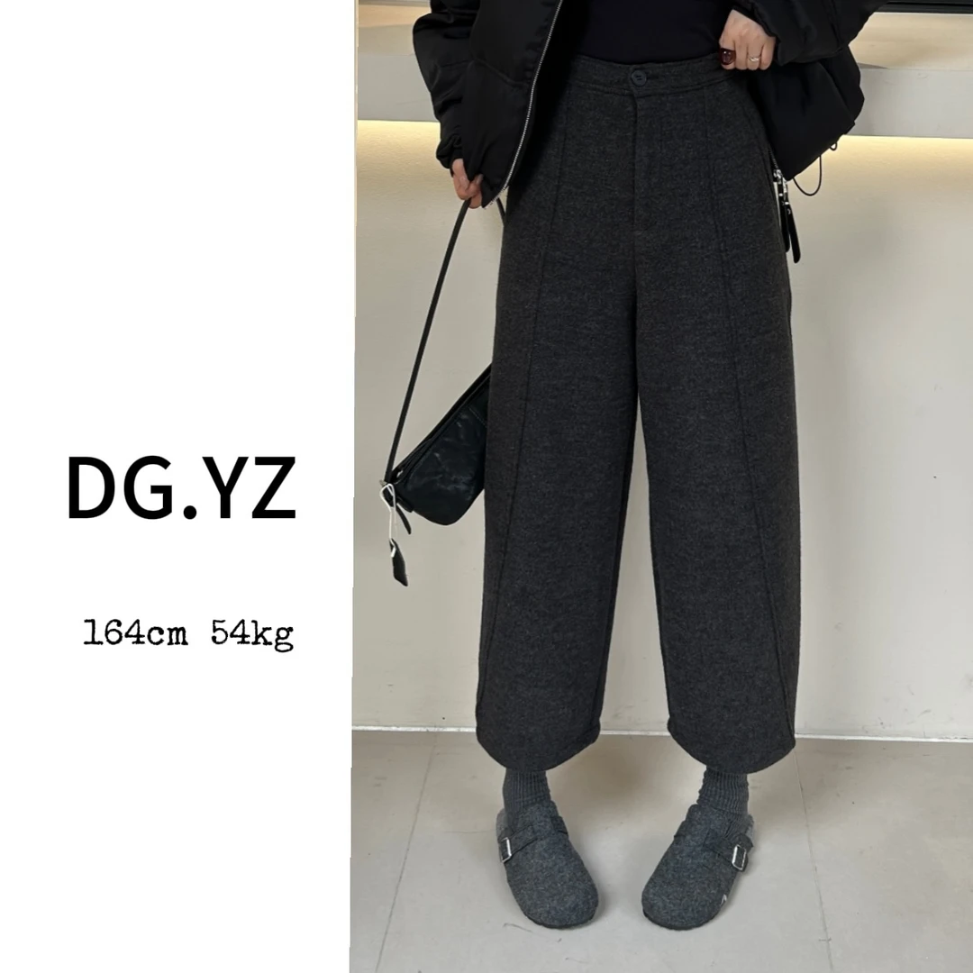 【樱子家】2487G秋冬时尚新款高腰垂感八分裤休闲裤