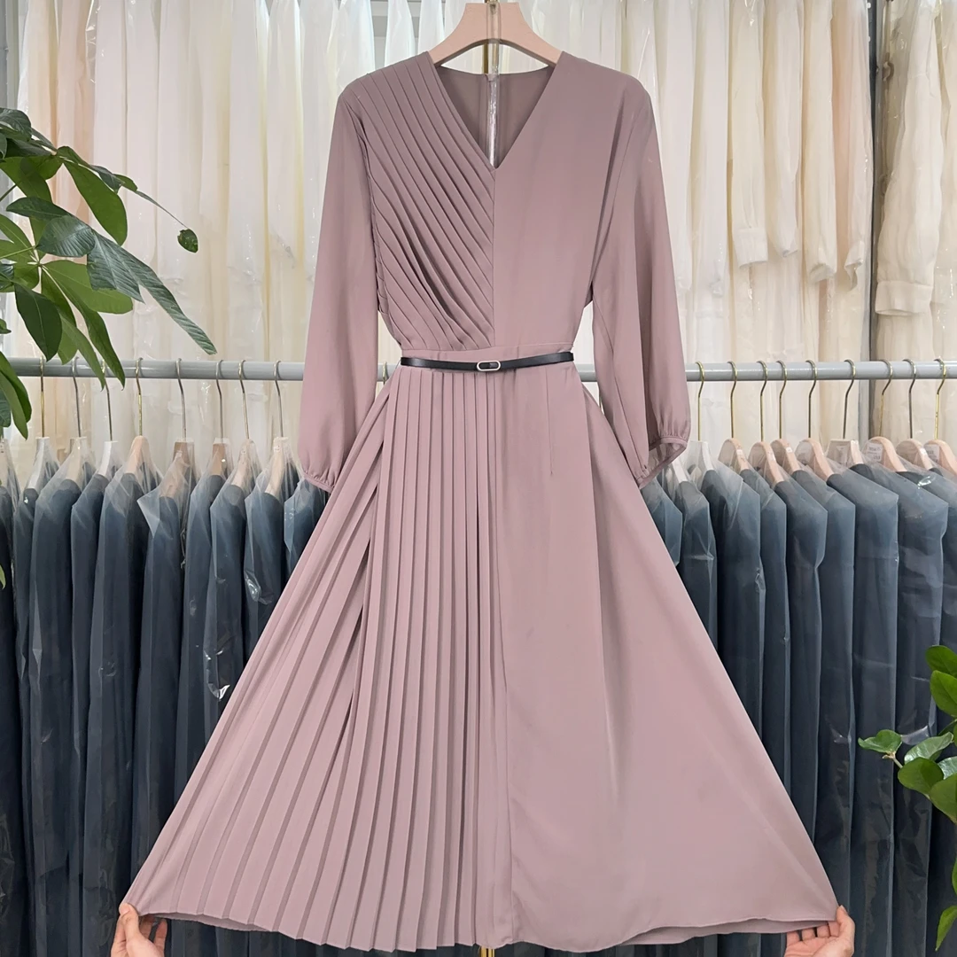 【现货】【RG1133】2024年秋冬新款时尚气质百搭新款减龄显瘦连衣裙