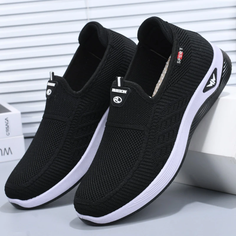 老北京布鞋防滑软底春秋一脚蹬透气单鞋中老年人休闲运动爸爸鞋