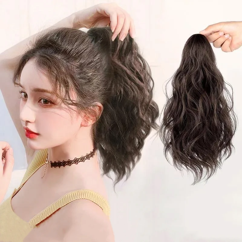 【解救春夏~云朵烫短马尾】假发马尾抓夹款短发云朵烫假发马尾辫子