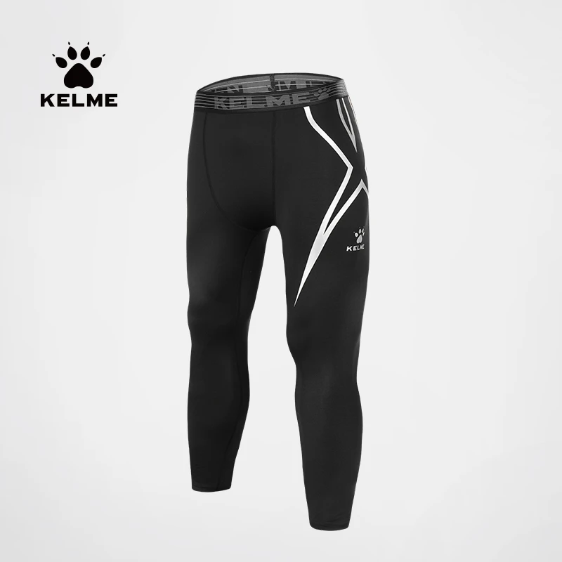 KELME/卡尔美甄选男子运动训练紧身裤打底跑步高弹排汗压缩裤男士
