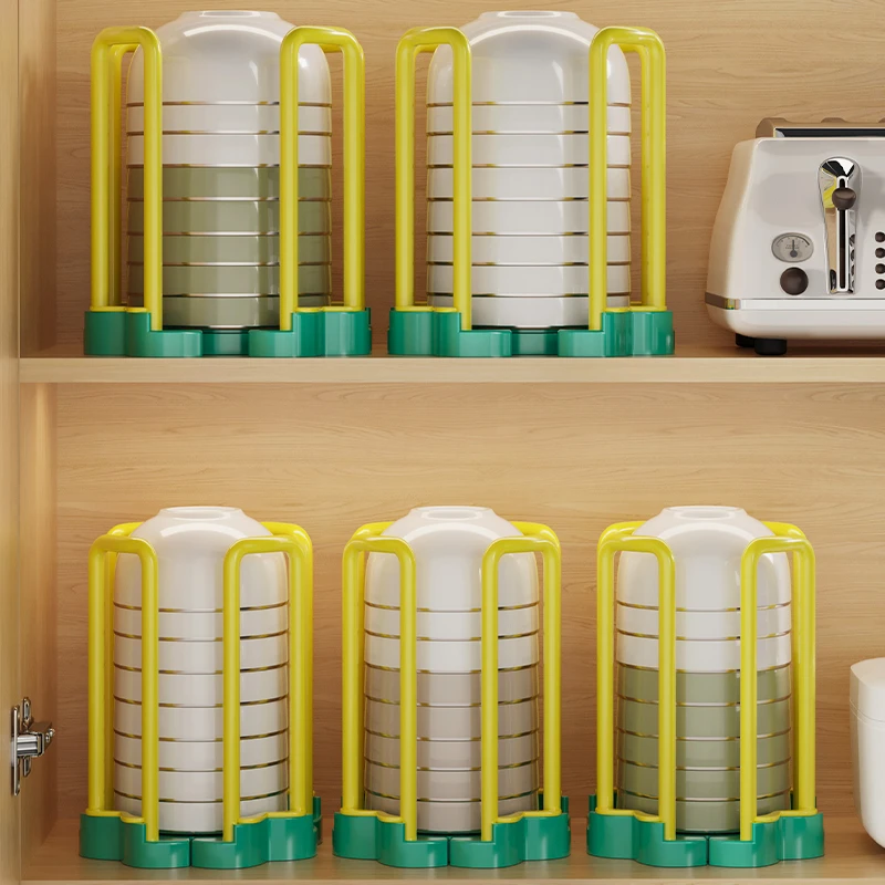 沥水碗架厨房置物架单层旋转伸缩多功能饭碗收纳架家用水池放碗架