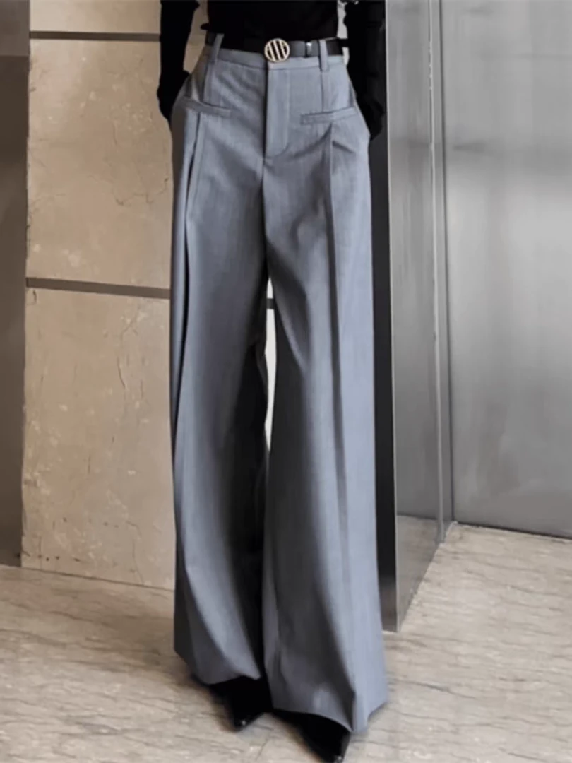 [商场同款]女装2024秋冬新款阔腿西装裤休闲长裤女5100375