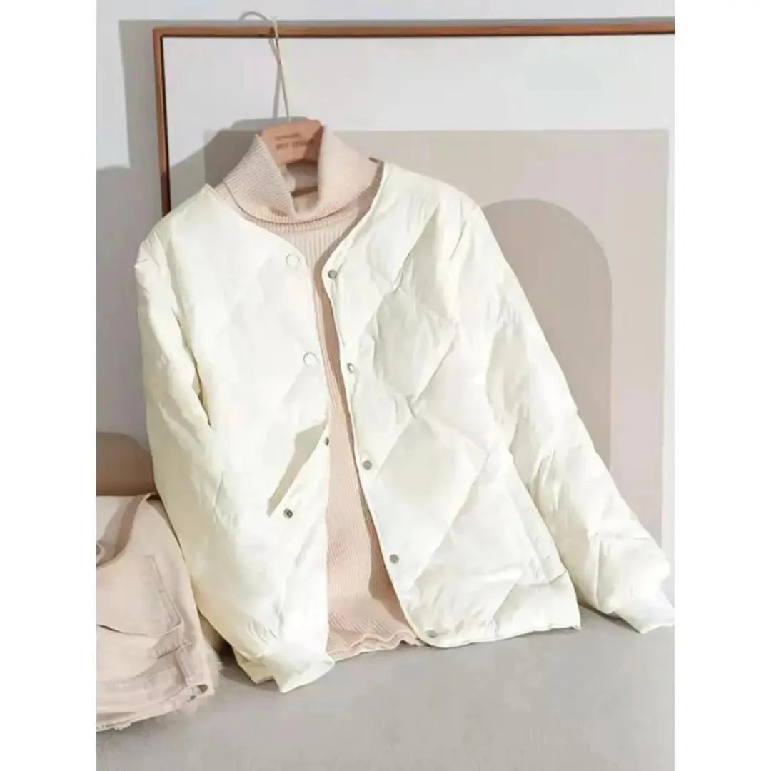 高中生校服神器内胆初中生白鸭绒轻薄校服羽绒内胆女短宽松