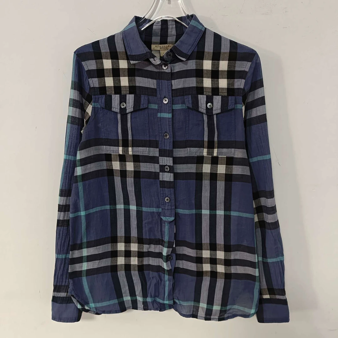 95新  RZ0177 burberry格纹衬衫 s 98新
