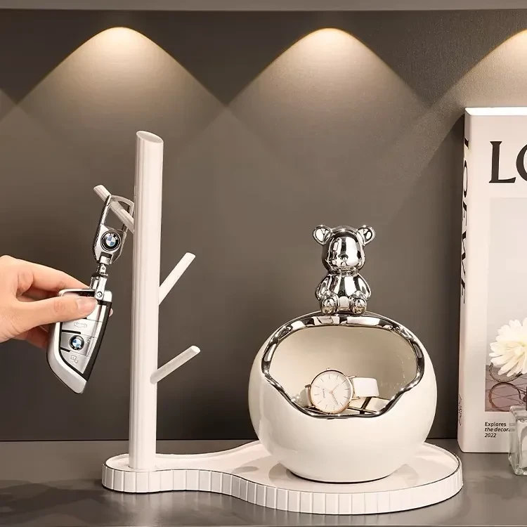 入户玄关摆件钥匙收纳进门门口鞋柜客厅装饰品乔迁新居礼品轻奢