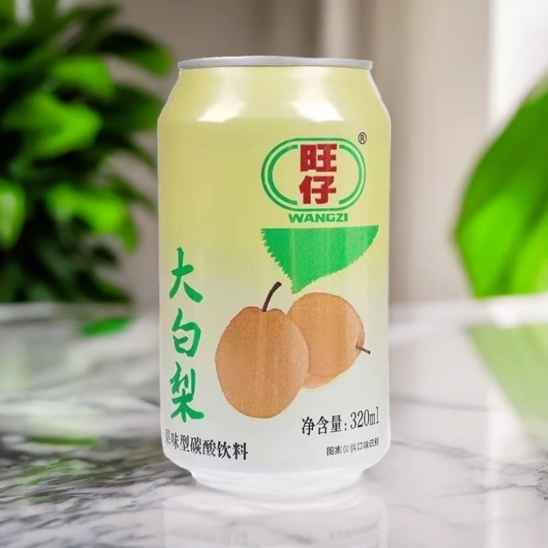 大白梨320ml*6罐装旺仔听装碳酸东北果味饮料汽水低脂怀旧饮品
