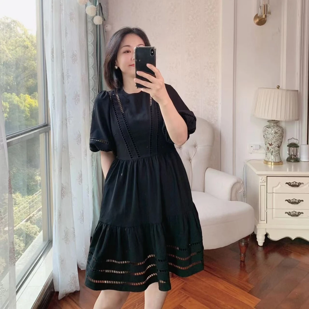 【Zoe轻奢】名媛衣橱 ·激光绣镂空拼接气质连衣裙HY23053