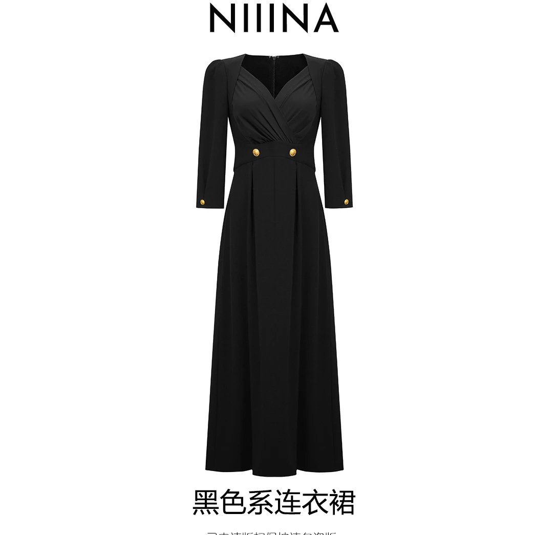 NIIINA设计师时尚轻奢连衣裙WQ8538H