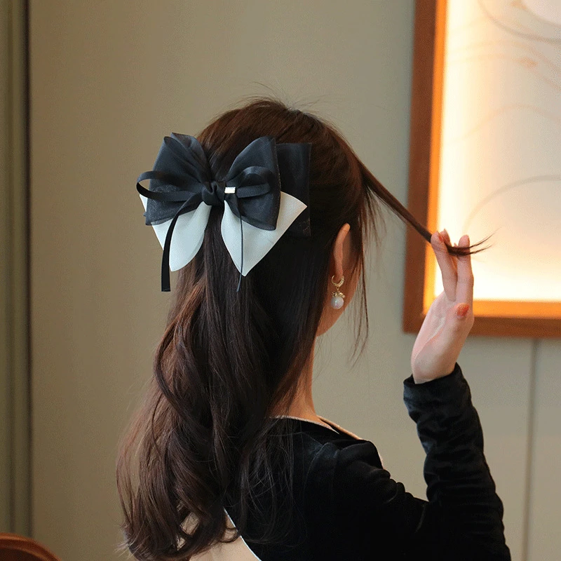 芯之婷【清波严选】设计师网纱蝴蝶结发饰韩超火