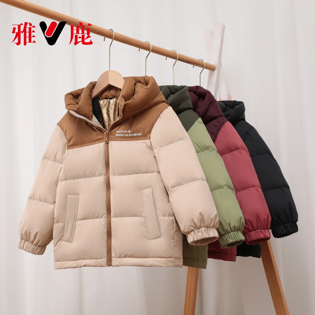 【新品首发】雅鹿儿童加厚中长款羽绒服洋气保暖连帽锁温新款外套潮
