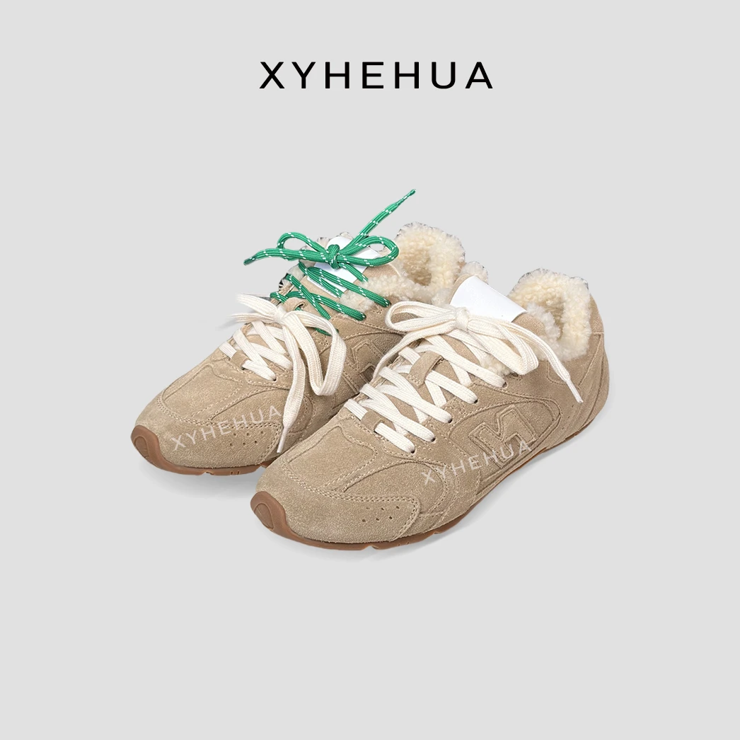 UIMI/ 联名走秀款！24FW秋冬匕备！复古休闲毛毛鞋德训鞋 阿甘鞋