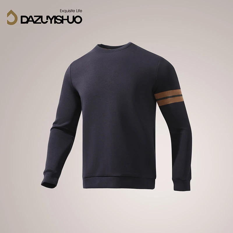 【大嘴衣说】秋冬新细腻软糯垂顺经典撞色织带云感空气层卫衣D2752