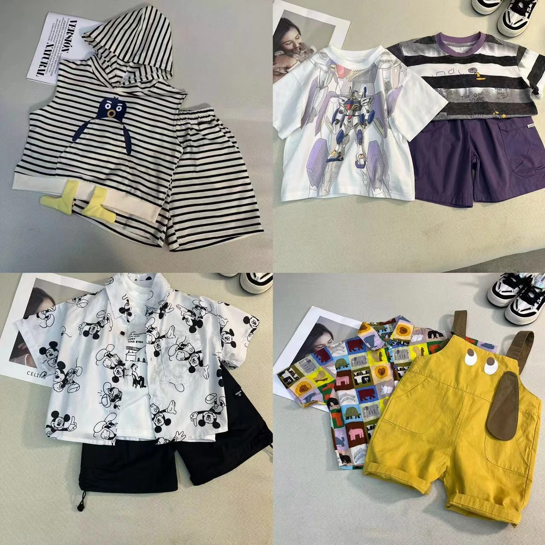 【MM初好】(单件现货2)夏款儿童男女童超酷韩版洋气小童休闲套装