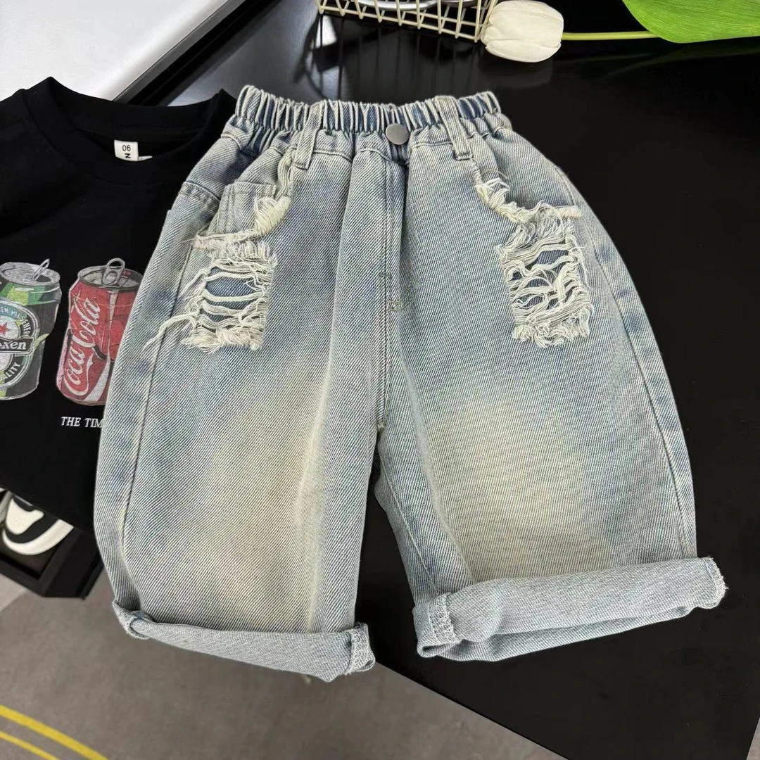 2024夏季新款儿童短裤牛仔裤中小童夏款韩版牛仔短裤1245