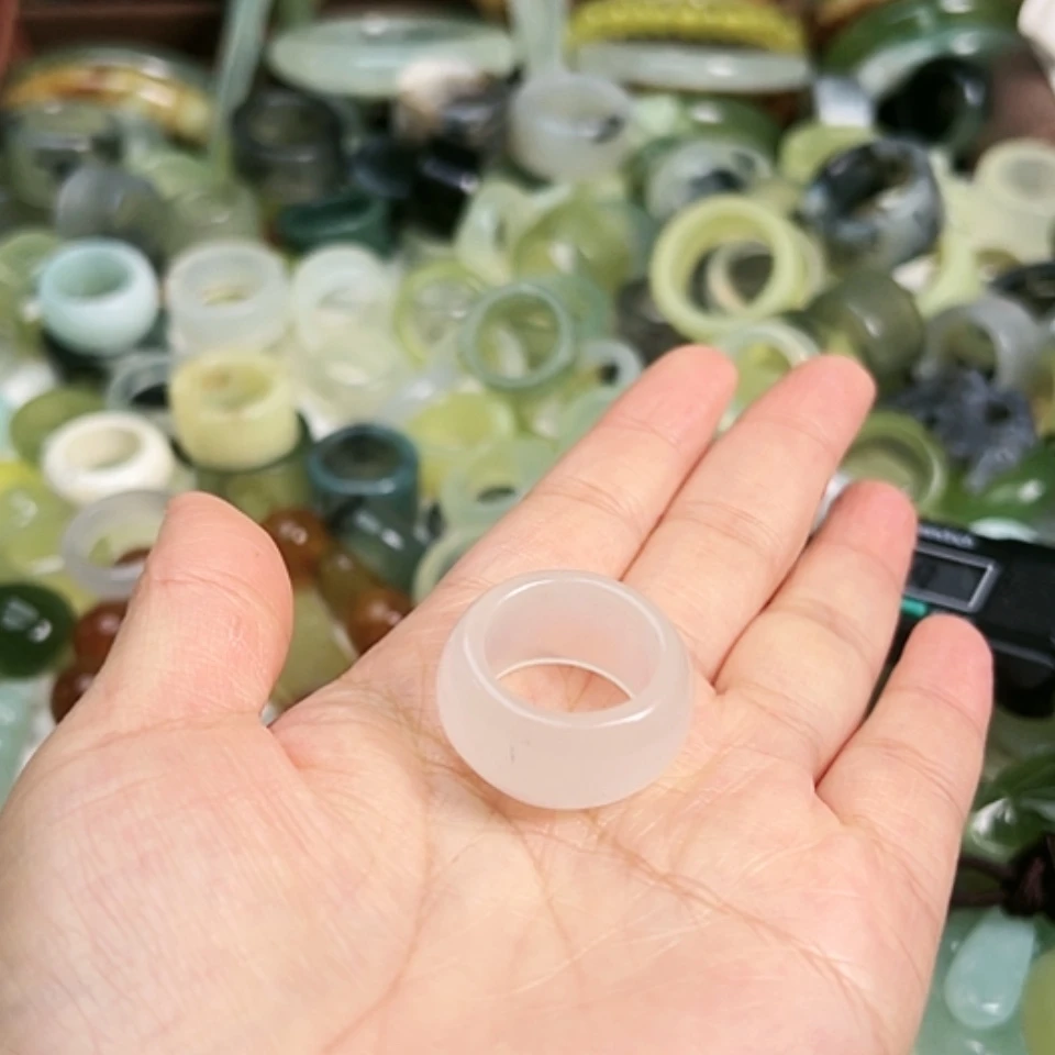 【闪购商品】蛇纹石玉戒圈未镶嵌信*