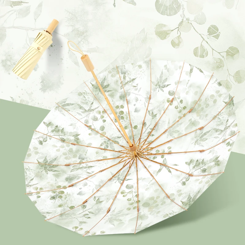 【彩胶16骨伞】新中式国风加大加固防晒防紫外线手动遮阳晴雨两用伞