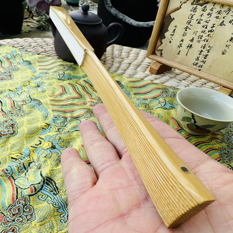 文玩折扇明燕9.7寸16方2.0排口玉竹明式燕尾纯手工折扇玉竹折扇