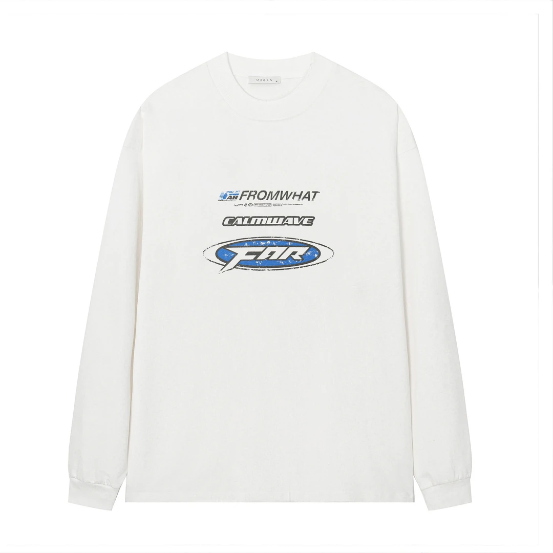 【MEGAN男士长袖T恤】全棉重磅做旧男士长袖T恤