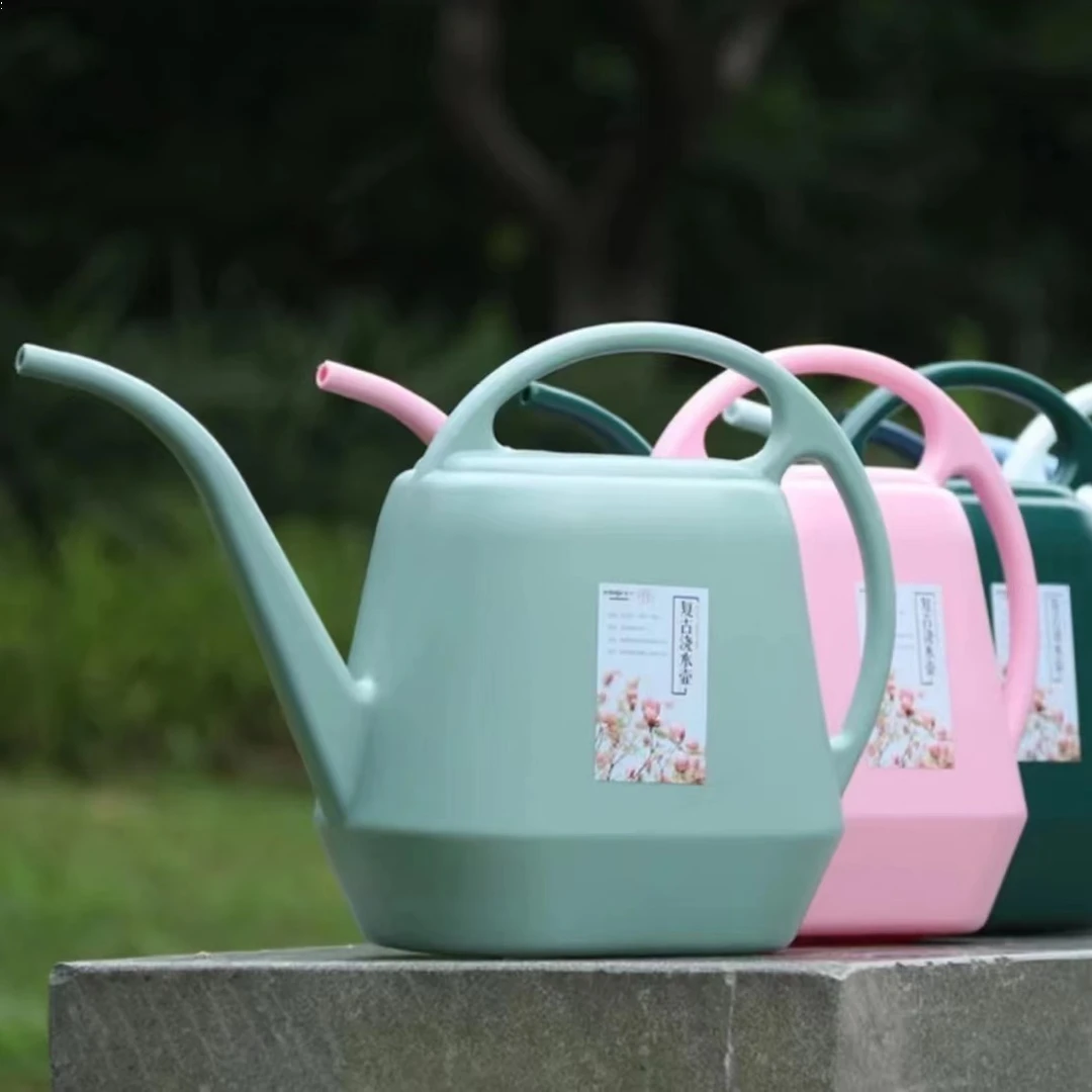 4L大容量生活浇水壶家用塑料园艺工具洒水壶休闲绿植盆栽浇花壶