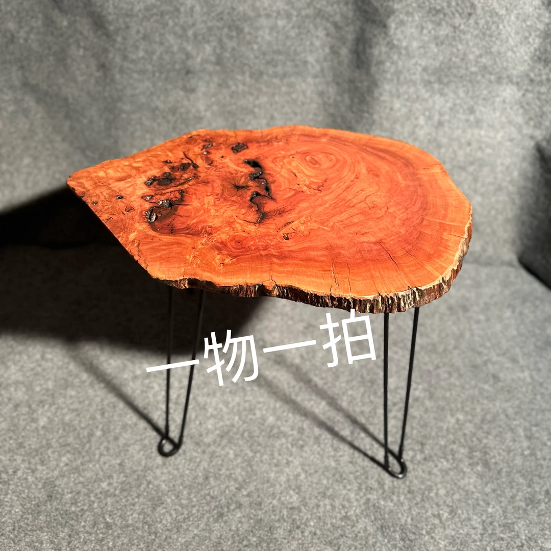 荔枝木小茶桌，边几（一物一拍，直播间拍为准）原木风