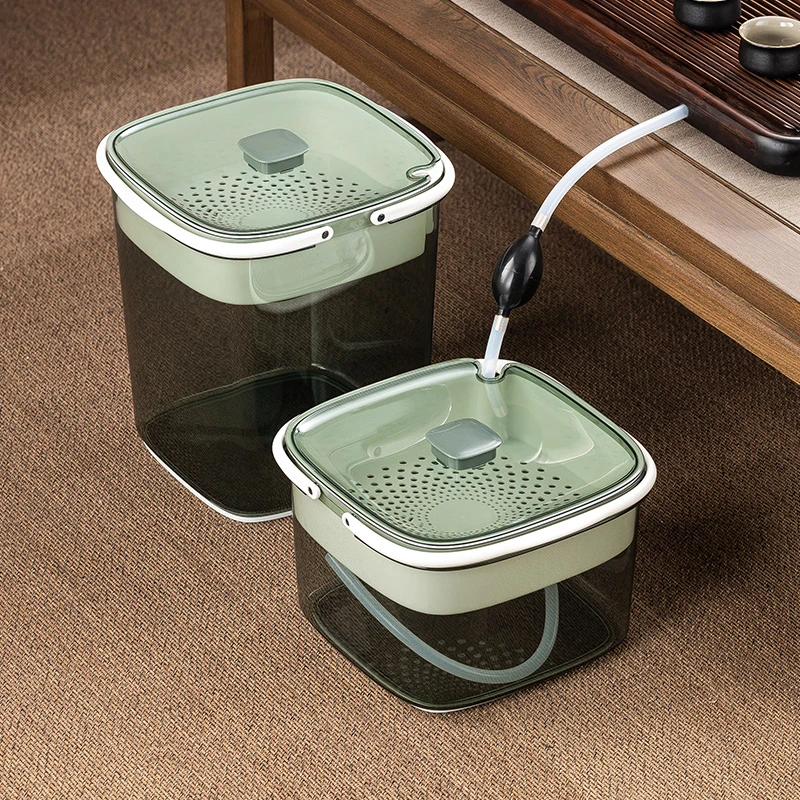 茶水桶废水桶茶渣桶茶桌茶台专用排水茶桶家用茶水分离垃圾桶高档