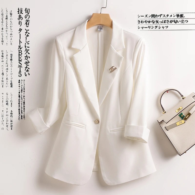 7809B新款夏季女士韩版小西装时尚薄款外套气质显瘦西服百搭休闲