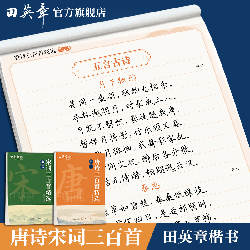 【楷书唐诗宋词】田英章楷书字帖正楷硬笔书法国学美文古诗词临摹
