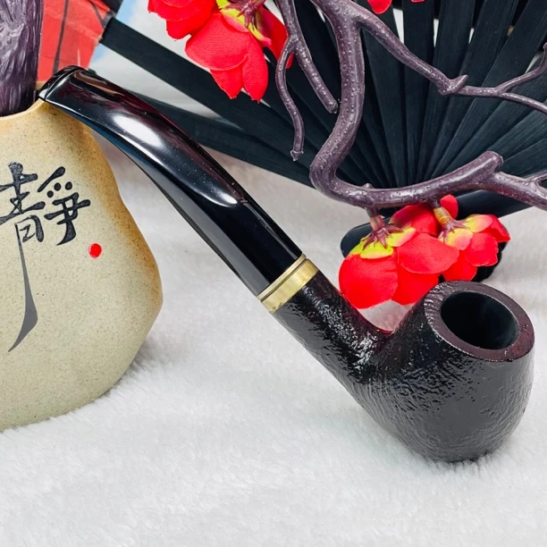 8432深棕色喷砂外交官款3毫米烟具