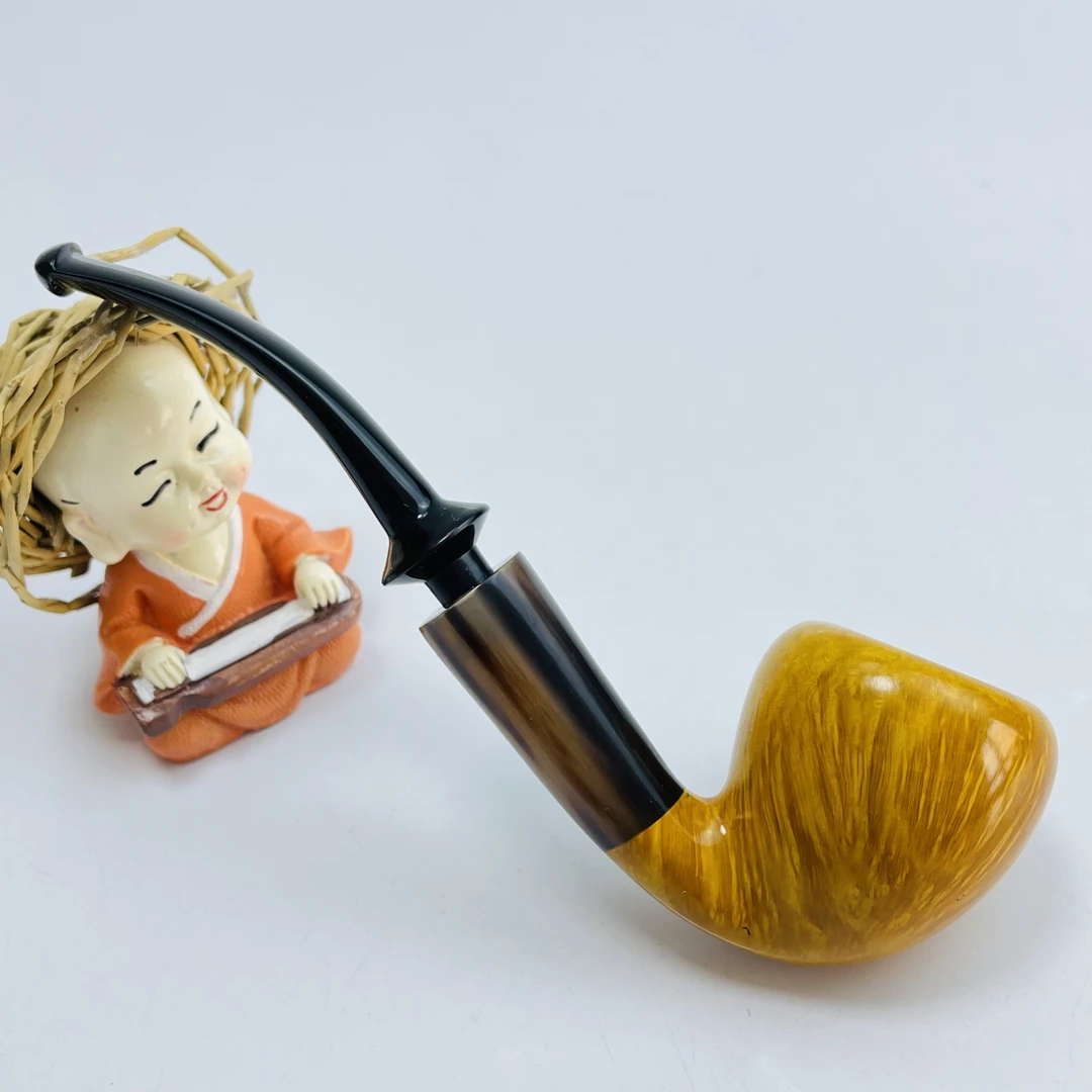 8069光面橡果带牛角饰圈军插烟具(口径21深32长160)