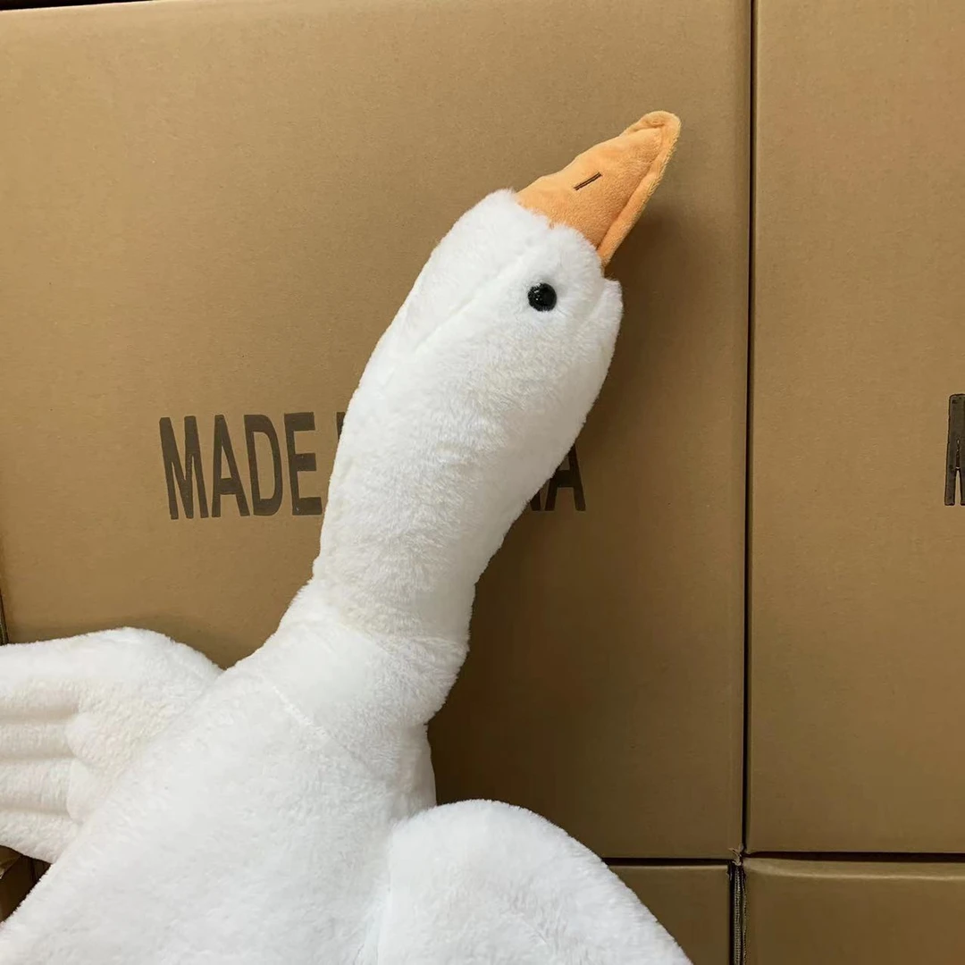 +大白鹅抱枕白色可爱填充尺寸材质1.2