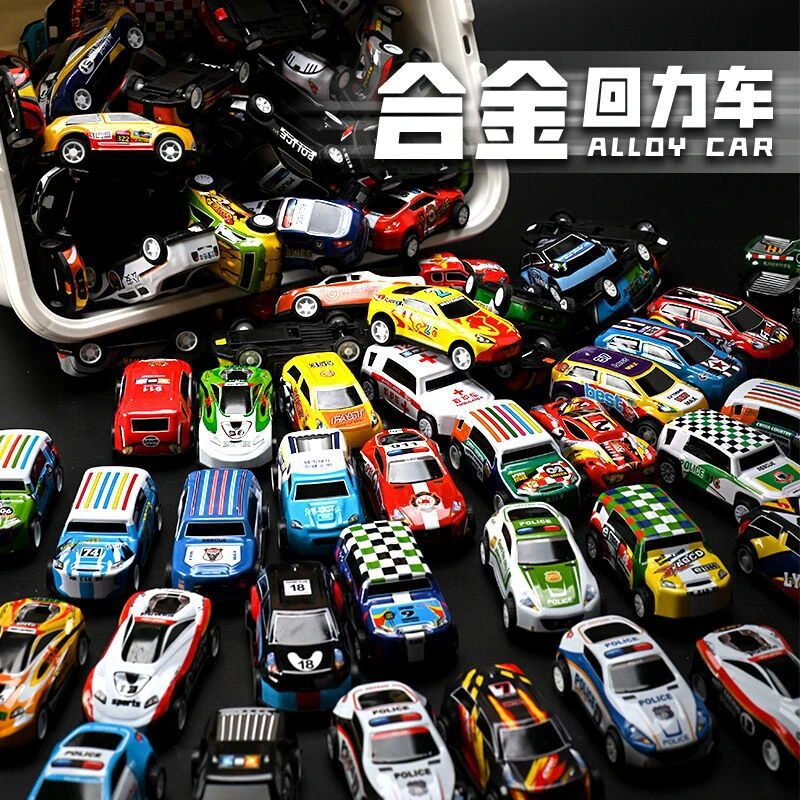 【厂家直销】儿童合金小汽车玩具回力车惯性迷你赛车模型-商家补贴