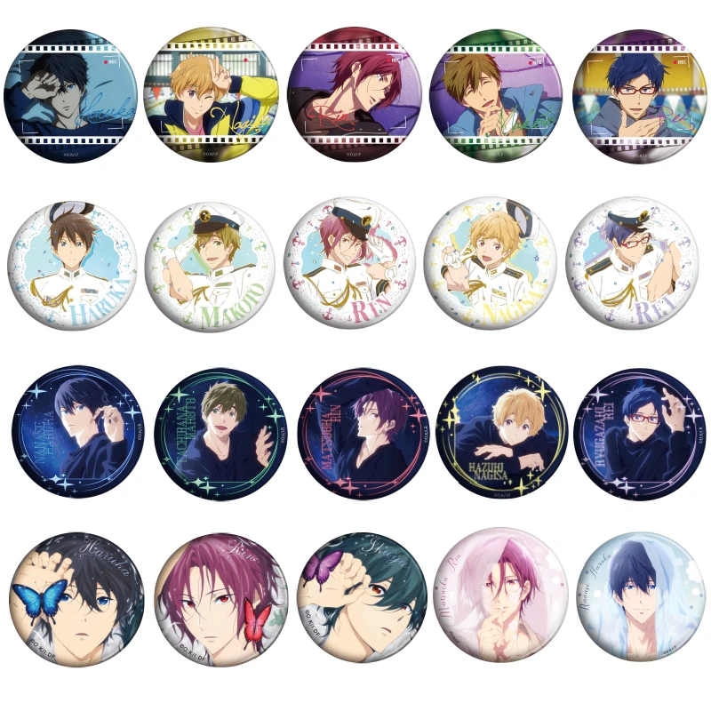 MOUXUYY/漫序正版free！唯美双闪吧唧型冰箱贴七濑遥+随机相卡一张