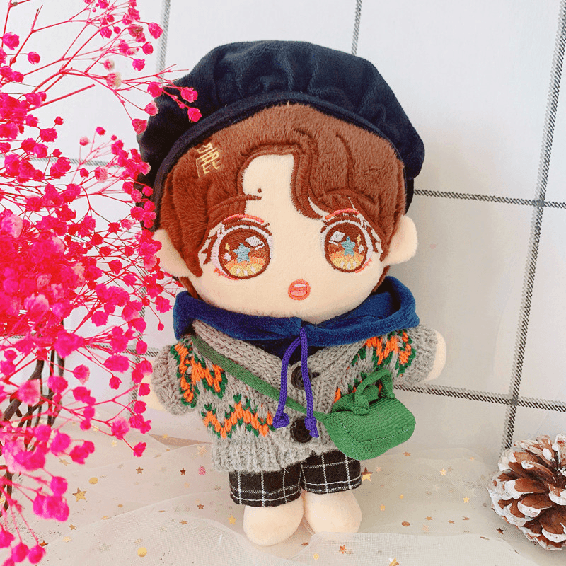 鹿晗玩偶人形明星公仔20cm娃衣服布偶可换衣服的娃娃毛绒玩具