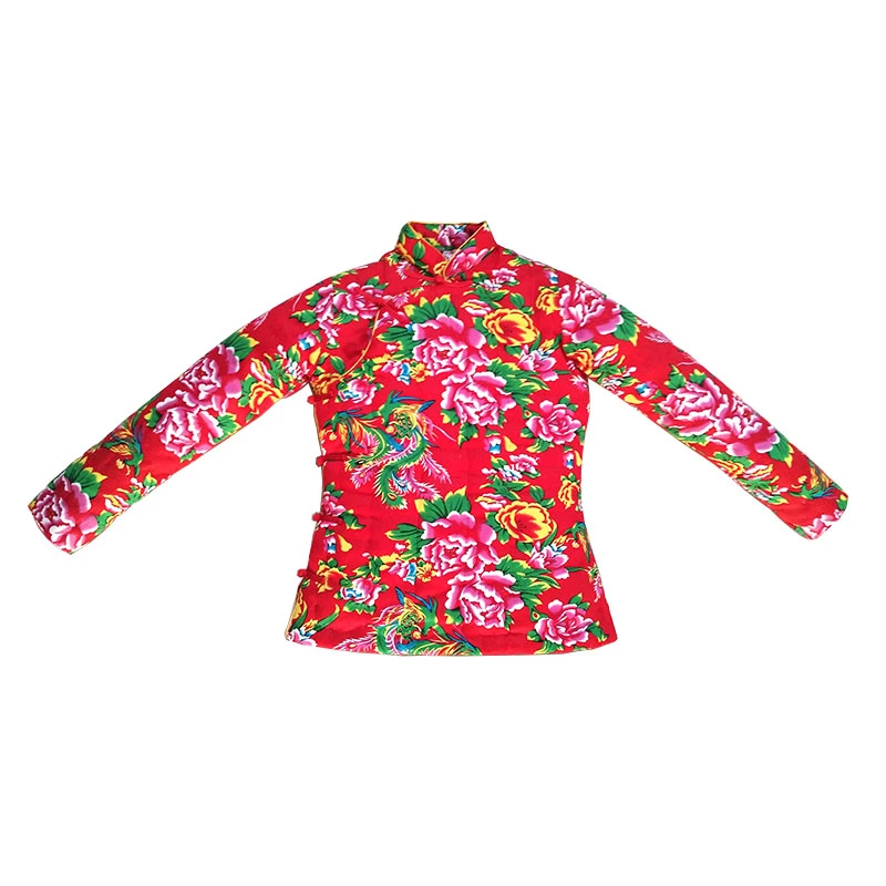 女士手大手工棉花棉服加厚外套修身保暖冬民族服网红立领棉服