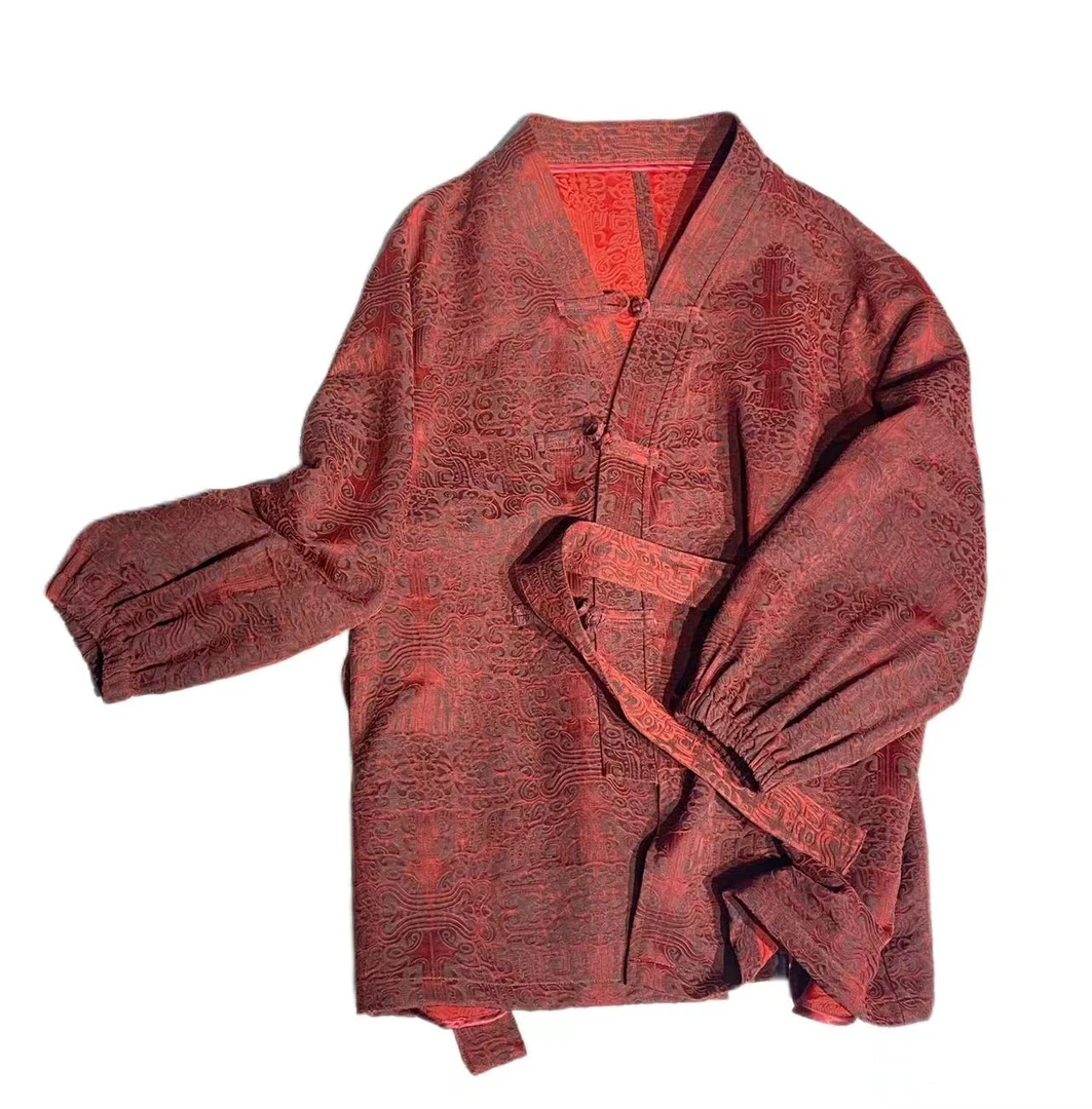 【鸿运】60姆米2024新款香云纱外套时尚休闲百搭设计师外套