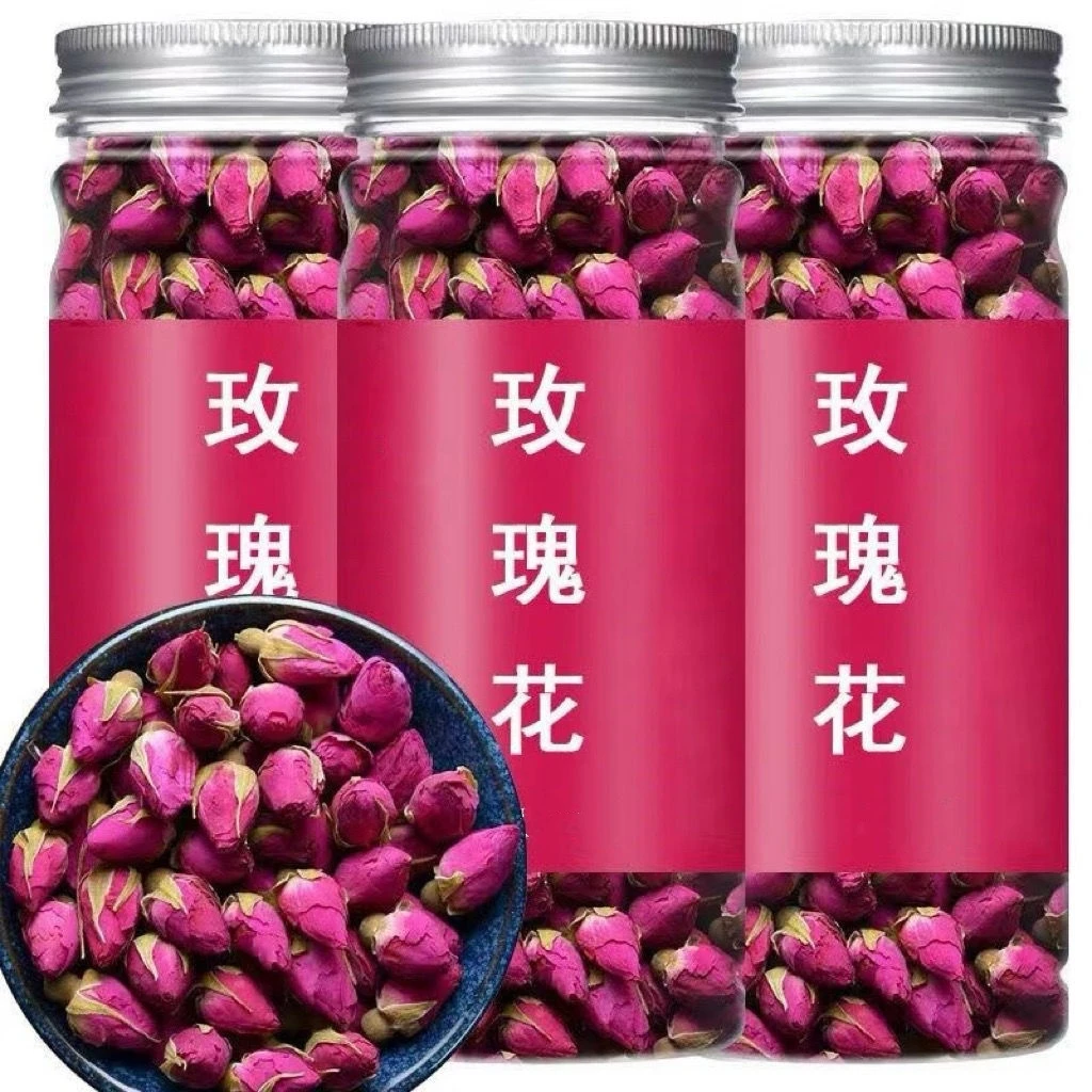 平阴手工红玫瑰花茶花冠茶女神茶非有机大朵泡水干重瓣玫瑰组合