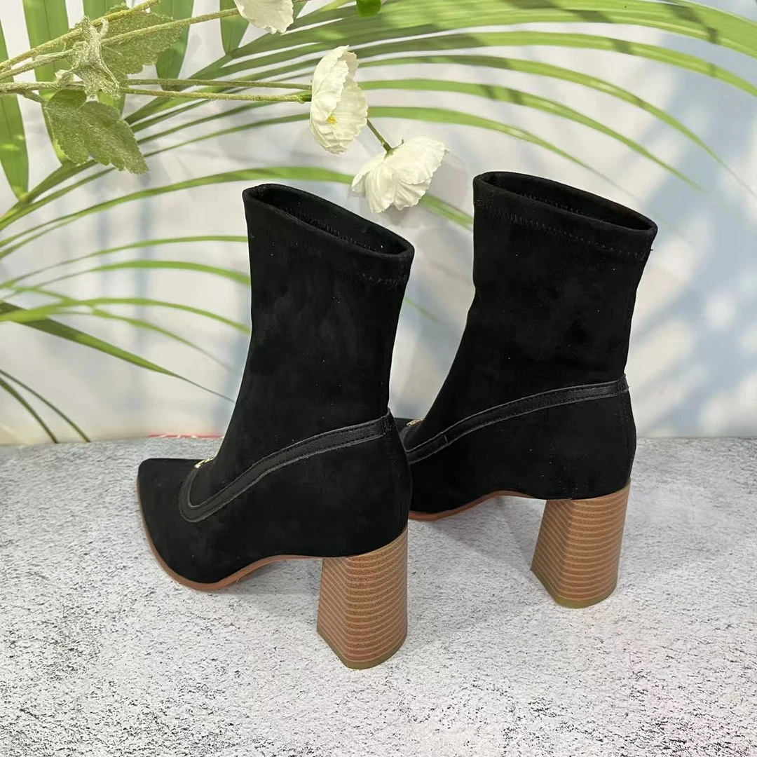 小强家女鞋 芽儿家百搭舒适女单靴（Y77-6-2）（W31DYV2308901)