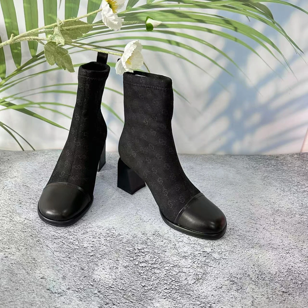 小强家女鞋 芽儿家百搭舒适女绒靴（Y30-4-1）（W31DYV2324101)