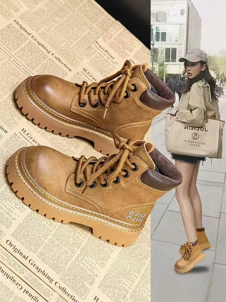 小强家女鞋新款秋冬百搭舒适女靴（H0017）(003)