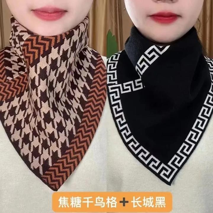 【买一送1】秋冬气质三角巾围脖防风护颈百搭脖套新款时尚韩版防寒