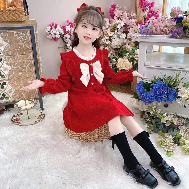 11女童春秋新款淑女公主裙2024儿童女宝洋气网红百搭甜美连衣裙